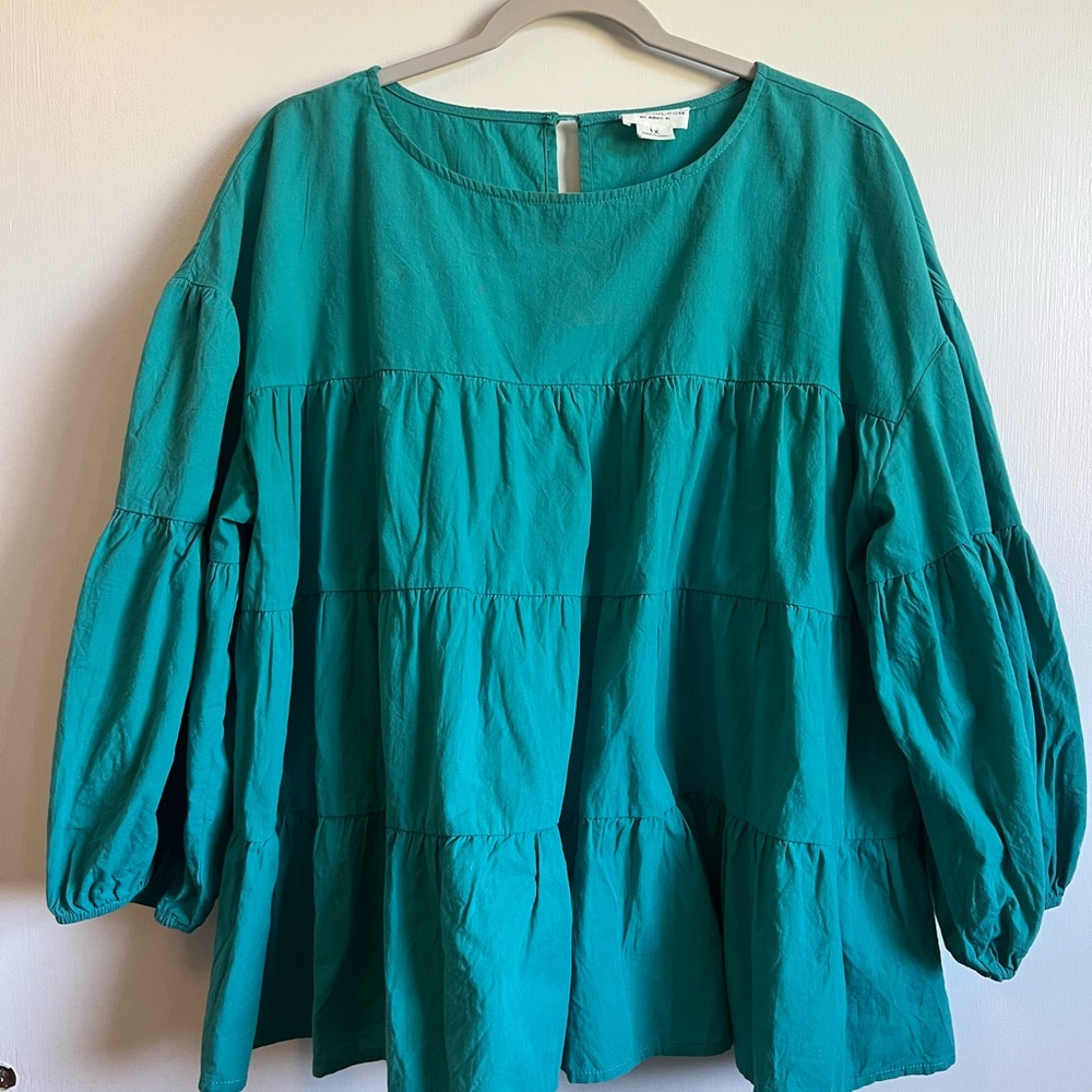 Chic Soul Teal Blouse